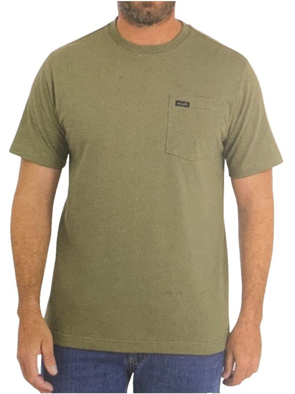 NWT Wrangler Men's XXL Green Pocket T-Shirt 100% Cotton